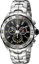 Shop Tag Heuer Formula 1 Senna Limited Edition Chronograph Black Dial Silver Steel Strap Watch for Men - CAZ1013.BA0883 in USA