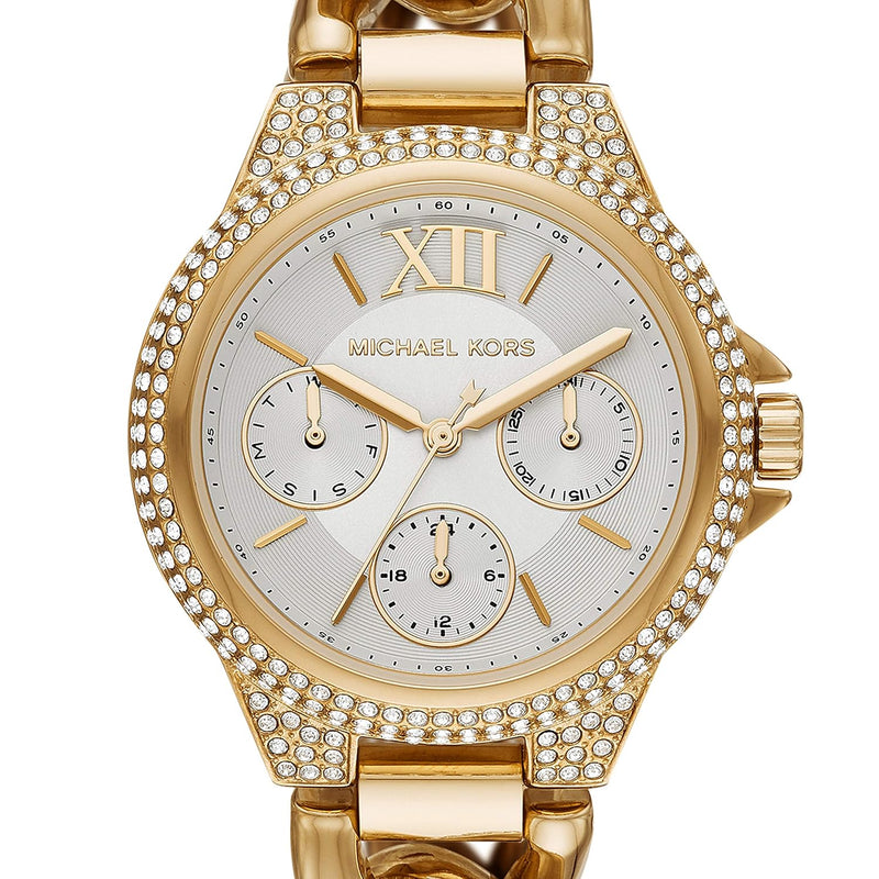 Michael Kors Camille Chronograph Silver Dial Gold Steel Strap Watch for Women - MK6842 Buy Now By Michael Kors