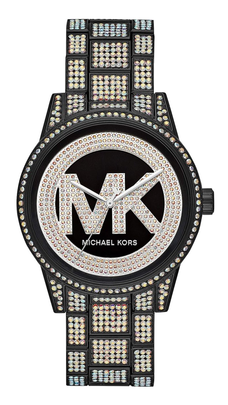 Michael Kors Ritz Crystals Black Dial Two Tone Steel Strap Watch for Women - MK6733 Buy Now By Michael Kors