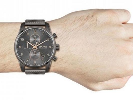Hugo Boss Skymaster Grey Dial Grey Mesh Bracelet Watch for Men - 1513837 Buy Now By Hugo Boss