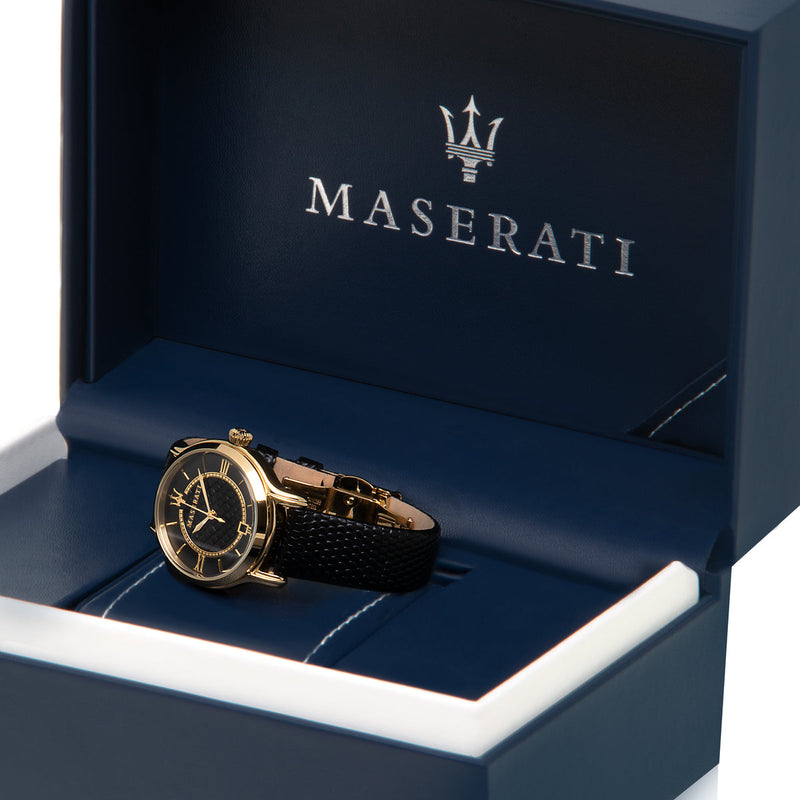 Maserati Epoca Black Dial Black Leather Strap Watch For Women - R8851118501 Buy Now By Maserati