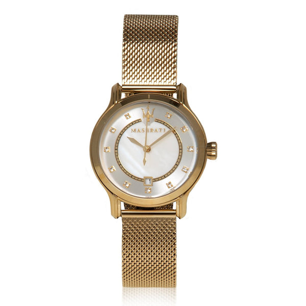 Maserati Epoca Mother of Pearl Dial Yellow Gold Mesh Strap Watch For Women - R8853118502 Buy Now By Maserati