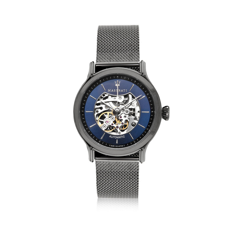 Maserati Epoca Automatic Skeleton Blue Dial Mesh Bracelet Watch For Men - R8823118002 Buy Now By Maserati