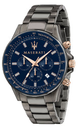 Maserati SFIDA Chronograph Blue Dial Grey Steel Strap Watch For Men - R8873640001 Buy Now By Maserati