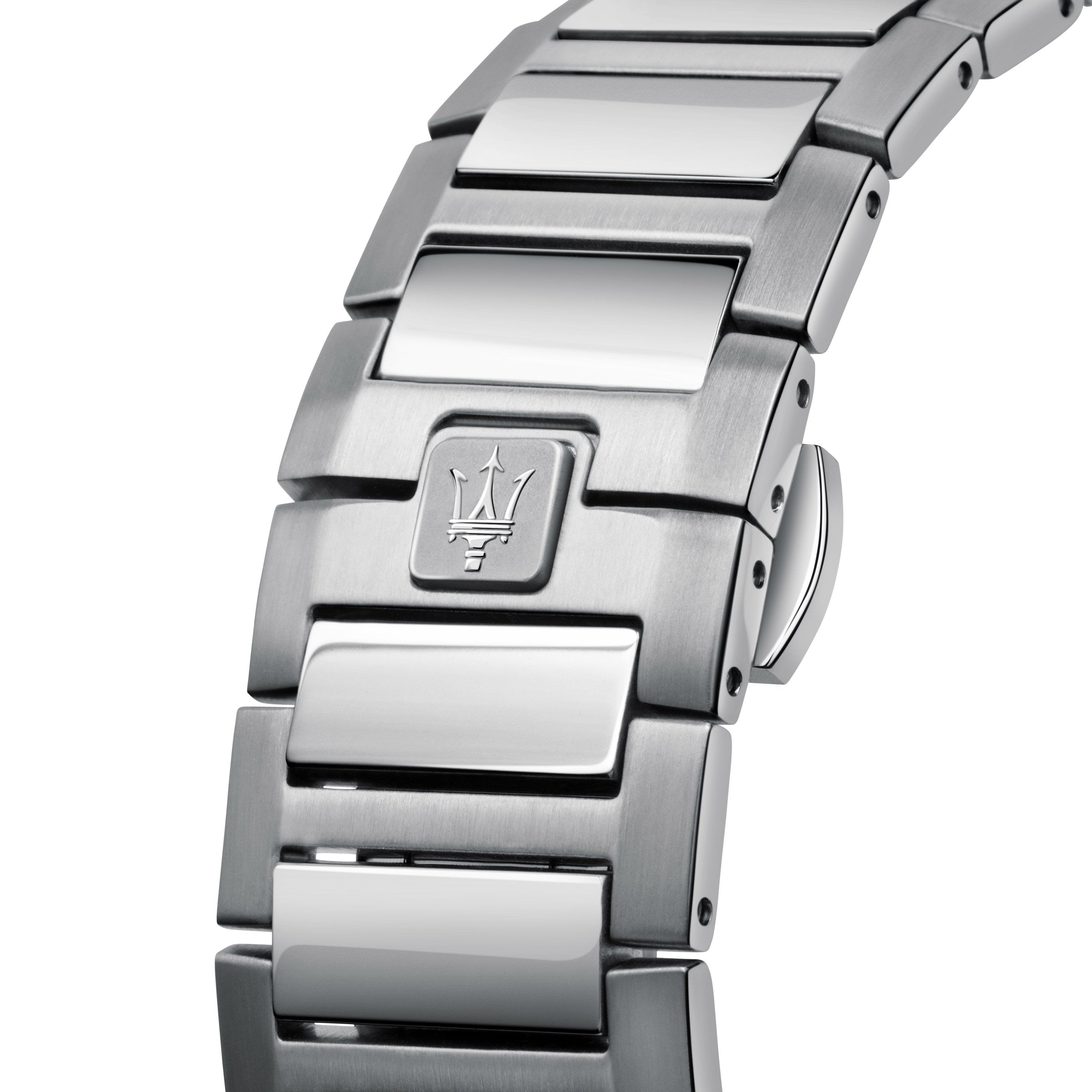 Maserati Stile Analog Black Dial Silver Steel Strap Watch For Men - R8853142003