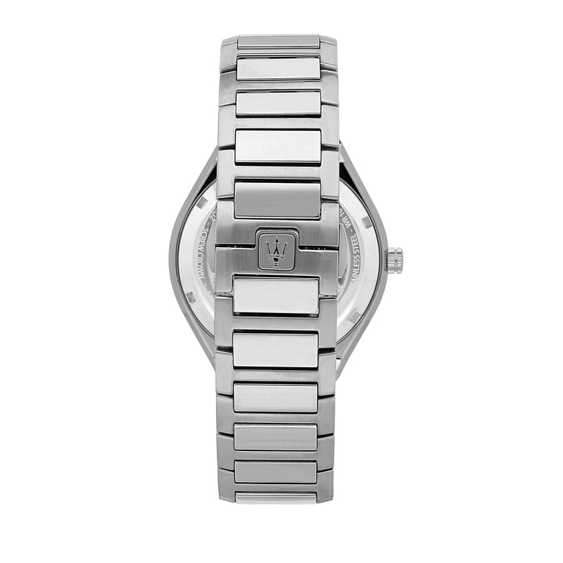 Maserati Stile Skeleton Automatic Black Dial Silver Steel Strap Watch For Men - R8823142002 Buy Now By Maserati