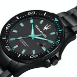Maserati SFIDA Aqua Edition Analog Black Dial Black Steel Strap Watch For Men - R8853144001 Buy Now By Maserati