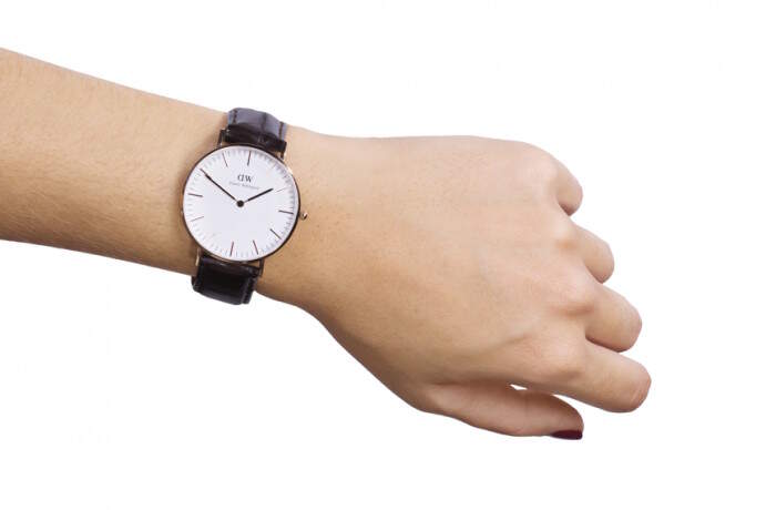 Daniel Wellington Classic York White Dial Brown Leather Strap Watch For Women - DW00100038 Buy Now By Daniel Wellington