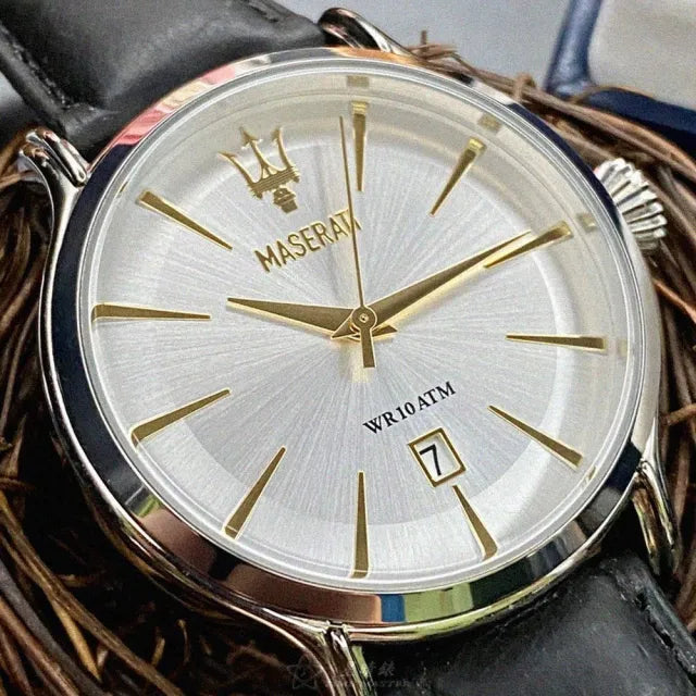Maserati Epoca White Dial Black Leather Strap Watch For Men - R8851118002 Buy Now By Maserati