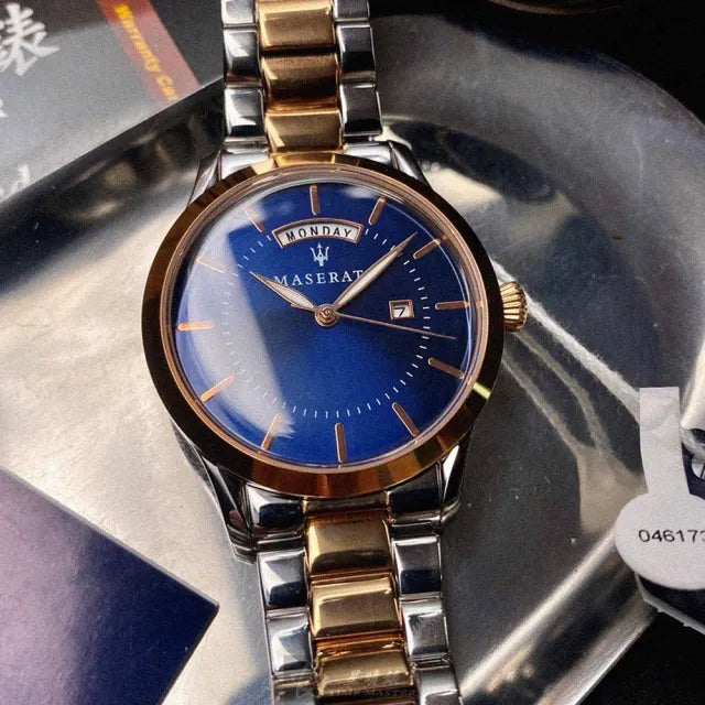 Maserati Tradizione Blue Dial Two Tone Steel Strap Watch For Men - R8853125001 Buy Now By Maserati