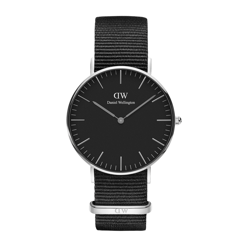Daniel Wellington Classic Cornwall Black Dial Black Nylon Strap Watch For Women - DW00100149 Buy Now By Daniel Wellington