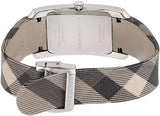 Shop Burberry Nova Check Silver Dial Two Tone Leather Strap Watch For Women - BU9404 in USA