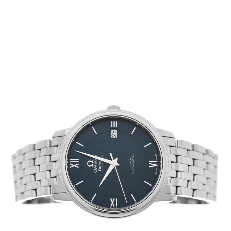 Shop Omega De Ville Prestige Co-Axial Black Dial Silver Steel Strap Watch for Men - 424.10.40.20.01.001 in USA