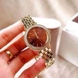 Michael Kors Darci Amber Dial Gold Steel Strap Watch for Women - MK3408 Buy Now By Michael Kors