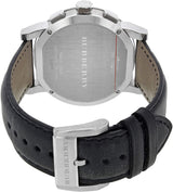 Burberry The City Chronograph Black Dial Black Leather Strap Watch for Men - BU9356 Buy Now By Burberry