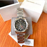 Michael Kors Brecken Chronograph Quartz Black Dial Silver Steel Strap Watch For Men - MK8438 Buy Now By Michael Kors