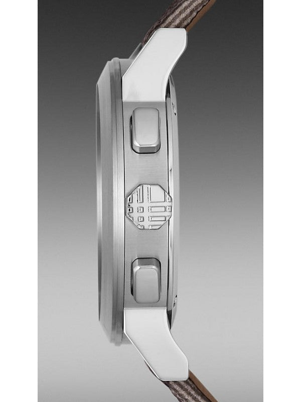 Burberry The City Smoke Dial Checked Brown Leather Strap Watch for Men - BU9358 Buy Now By Burberry