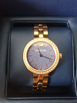 Swarovski Daytime Glittering Blue Dial Rose Gold Steel Strap Watch for Women - 5182277 Buy Now By Swarovski