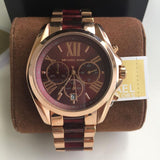 Michael Kors Bradshaw Burgundy Dial Two Tone Steel Strap Watch for Women - MK6270 Buy Now By Michael Kors