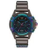 Versace Icon Active Chronograph Quartz Black Dial Black Steel Strap Watch For Men - VEZ701022 Buy Now By Versace