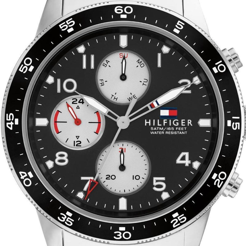 Tommy Hilfiger Jimmy Multifunction Black Dial Silver Steel Strap Watch For Men - 1791950 Buy Now By Tommy Hilfiger
