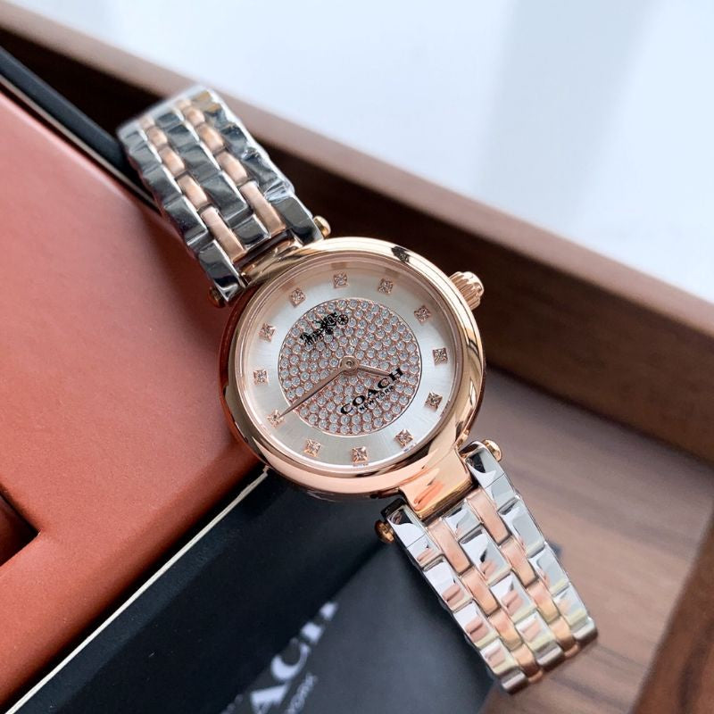 Coach Park Silver Dial Two Tone Steel Strap Watch for Women - 14503642 Buy Now By Coach