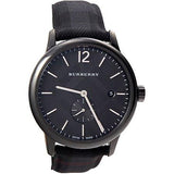 Shop Burberry The Classic Round Horseferry Black Dial Black Leather Strap Watch for Men - BU10010 in USA