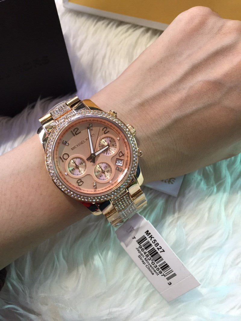 Michael Kors Runway Gold Dial Gold Steel Strap Watch for Women - MK5827 Buy Now By Michael Kors