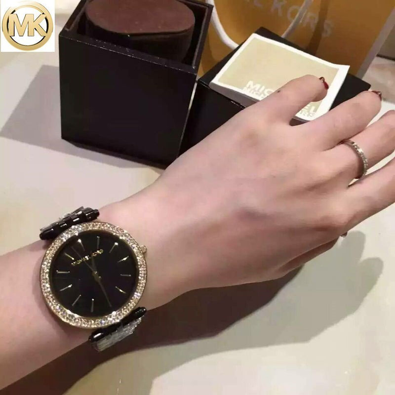 Michael Kors Darci Black Dial Black Steel Strap Watch for Women - MK3322 Buy Now By Michael Kors