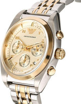 Emporio Armani Classic Chronograph White Dial Two Tone Steel Strap Watch For Men - AR0396 Buy Now By Emporio Armani