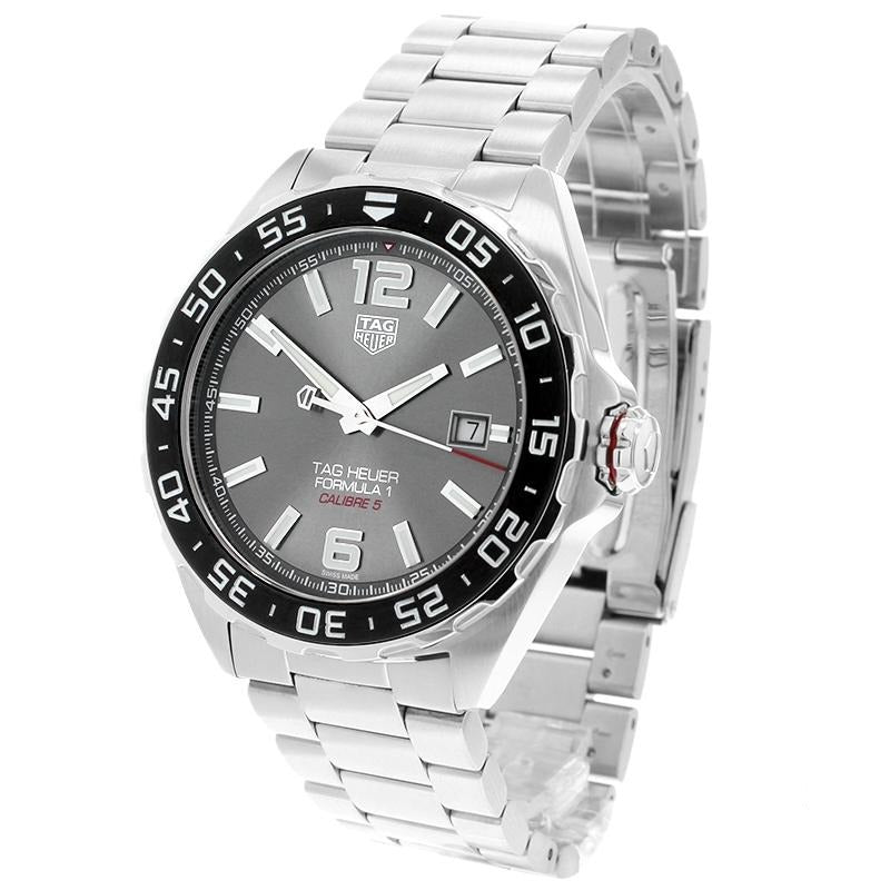 Tag Heuer Formula 1 Calibre 5 Chronograph Anthracite Dial Silver Steel Strap Watch for Men - WAZ2011.BA0842 Buy Now By Tag Heuer