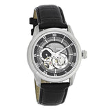 Shop Bulova BVA Classic Automatic Silver Dial Black Leather Strap Watch for Men - 96A135 in USA