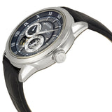 Shop Bulova BVA Classic Automatic Silver Dial Black Leather Strap Watch for Men - 96A135 in USA