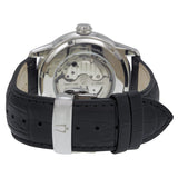 Shop Bulova BVA Classic Automatic Silver Dial Black Leather Strap Watch for Men - 96A135 in USA