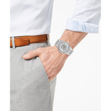 Bulova Phantom Crystal Silver Dial Silver Steel Strap Watch for Men - 96A236