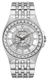 Bulova Phantom Crystal Silver Dial Silver Steel Strap Watch for Men - 96A236 Buy Now By Bulova