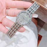 Bulova Crystal Collection Silver Dial Silver Steel Strap Watch for Women - 96L243 Buy Now By Bulova