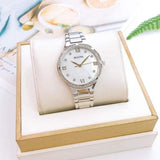 Bulova Crystal Collection Mother of Pearl Dial Silver Steel Strap Watch for Women - 96L263 Buy Now By Bulova