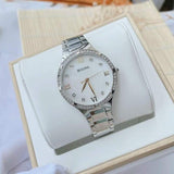 Bulova Crystal Collection Mother of Pearl Dial Silver Steel Strap Watch for Women - 96L263 Buy Now By Bulova