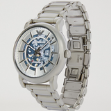 Emporio Armani Meccanico Automatic Silver Dial Silver Steel Strap Watch for Men - AR60006 Buy Now By Emporio Armani