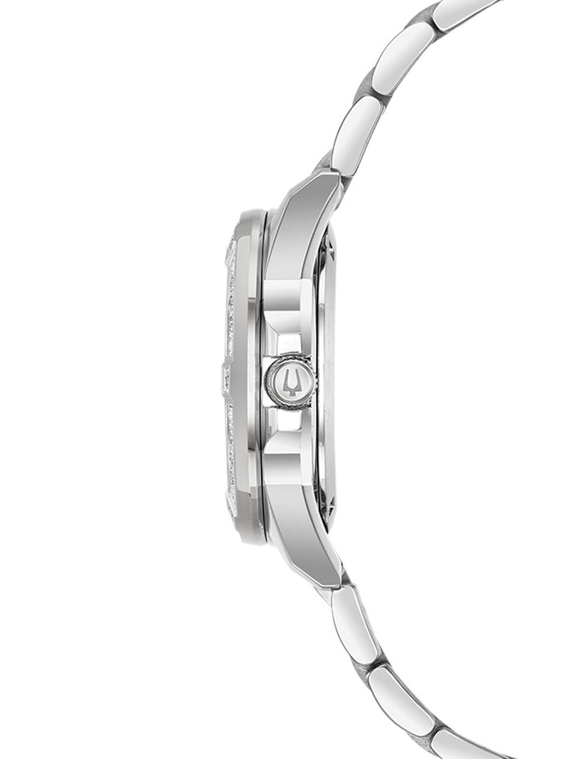 Bulova Marine Star Blue Dial Silver Steel Strap Watch for Women - 96R215 Buy Now By Bulova