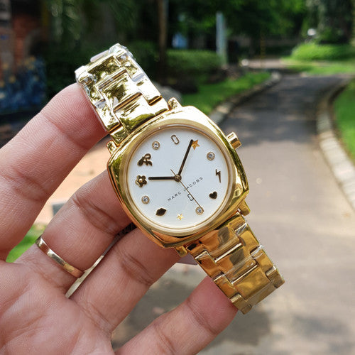 Marc Jacobs Mandy White Dial Gold Steel Strap Watch for Women - MJ3573 Buy Now By Marc Jacobs