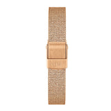 Daniel Wellington Quadro Melrose White Dial Gold Mesh Strap Watch For Women - DW00100431