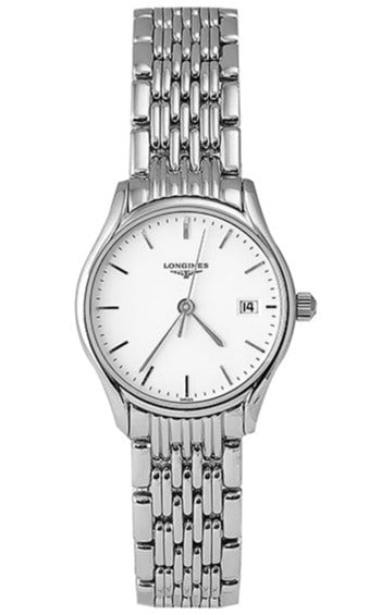 Shop Longines Lyre Classico 25mm White Dial Silver Stainless Steel Watch for Women - L4.259.4.12.6 in USA