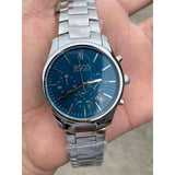Hugo Boss Commander Blue Dial Silver Steel Strap Watch for Men - 1513434 Buy Now By Hugo Boss
