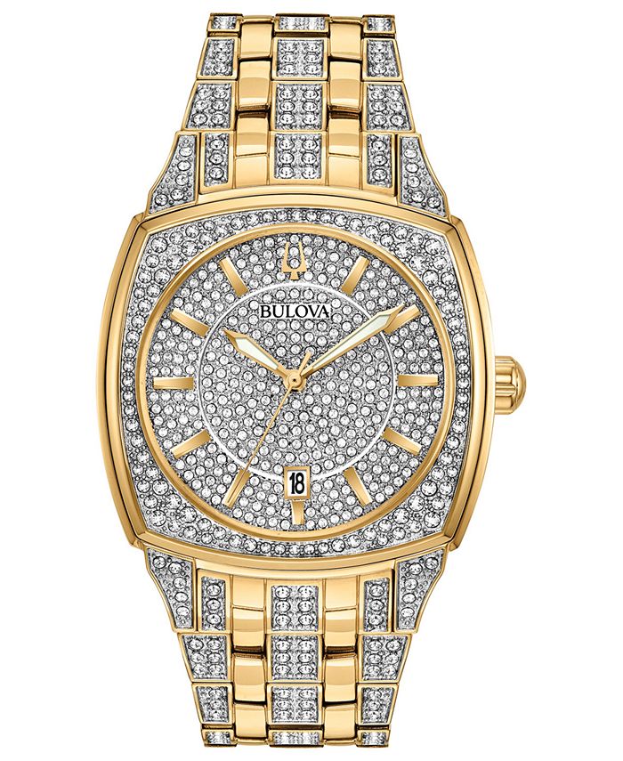 Bulova Phantom Crystal Silver Dial Two Tone Steel Strap Watch for Men - 98B323 Buy Now By Bulova