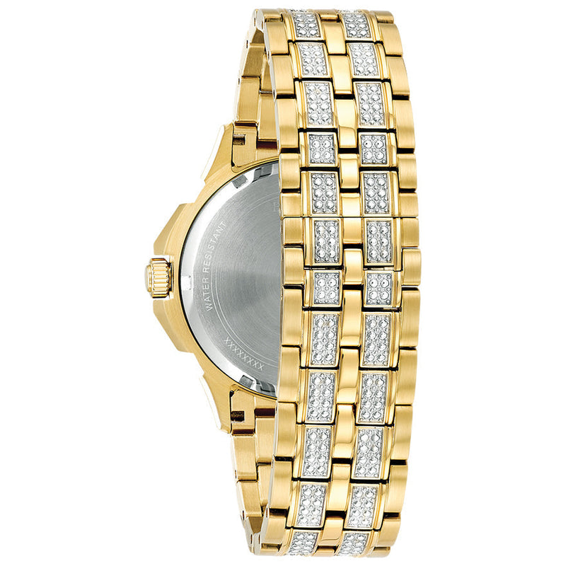 Bulova Phantom Crystal Silver Dial Two Tone Steel Strap Watch for Men - 98B323 Buy Now By Bulova