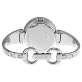 Shop Gucci Guccissima Diamonds Mother of Pearl Dial Silver Steel Strap Watch For Women - YA134303 in USA