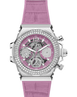 Guess Fusion Chronograph Pink Dial Pink Leather Strap Watch for Women - GW0553L1 Buy Now By Guess