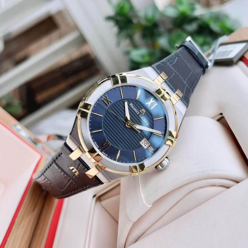 Maurice Lacroix Aikon Blue Dial Blue Leather Strap Watch for Men - AI1008-PVY11-432-1 Buy Now By Maurice Lacroix